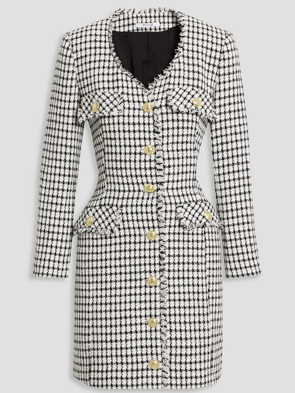 Derek Lam 10 Crosby Constance Frayed Jacket Dress with Gold Buttons sz 6